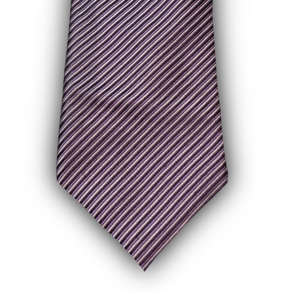 Norstrom purple silk ribbed textured tie no flaws